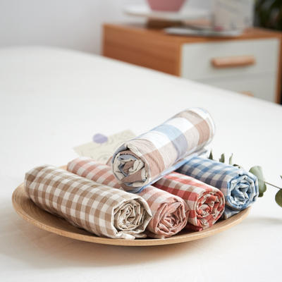 日式简约全棉色织水洗棉床单单件无印风纯棉被单 200cmx230cm 黑中格