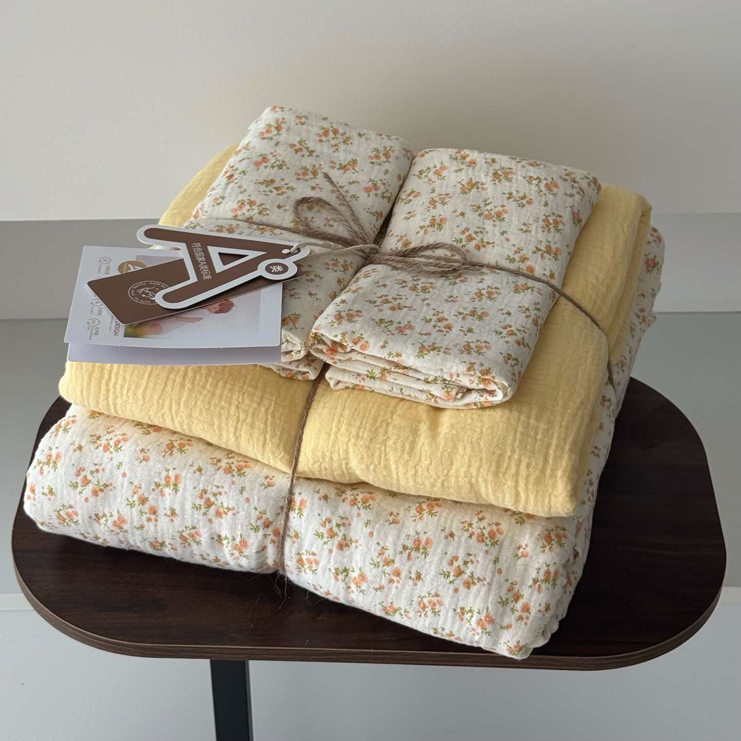 2025新款全棉基础款印花四件套 盛夏物语黄