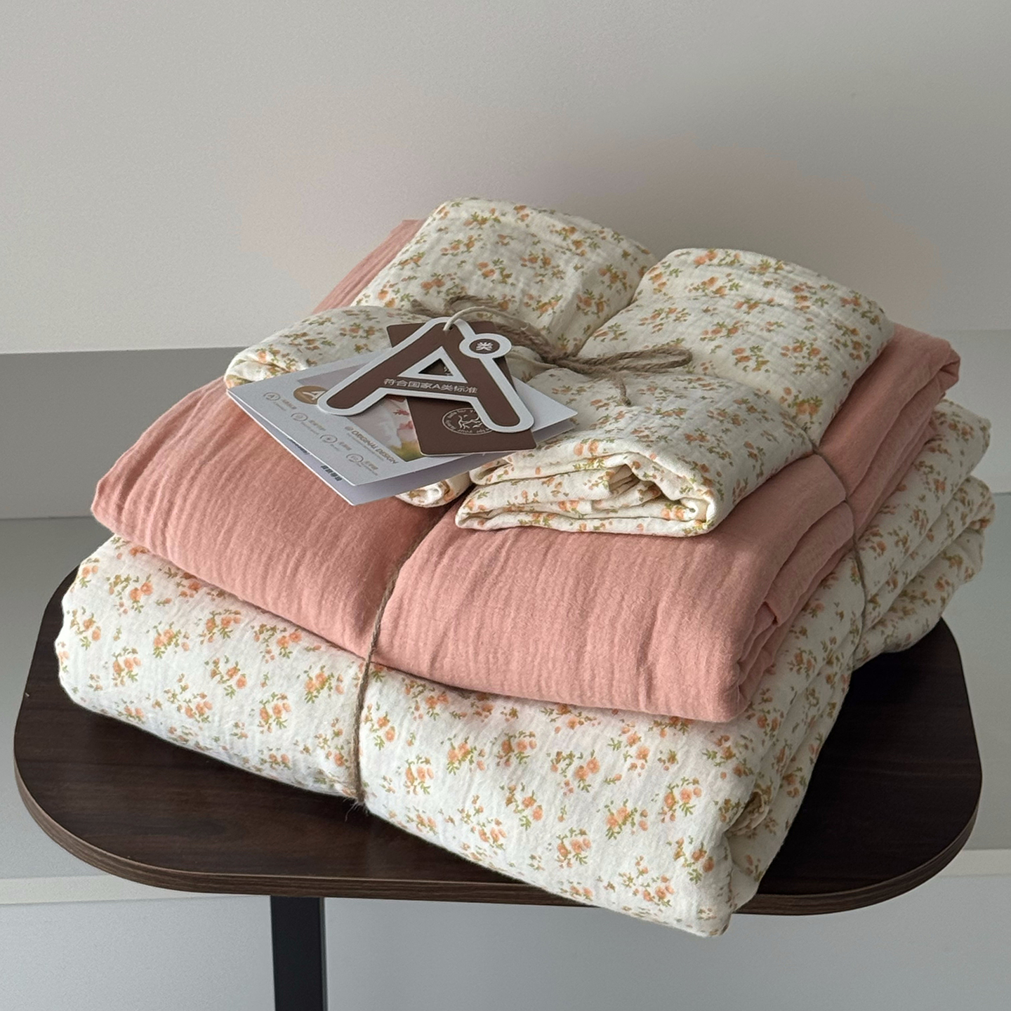 2025新款全棉基础款印花四件套 盛夏物语桔