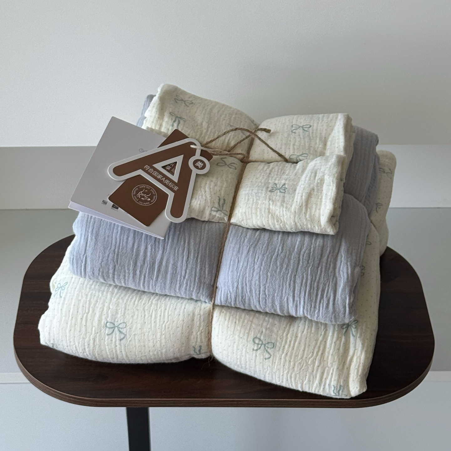 2025新款全棉基础款印花四件套 蜜糖蓝