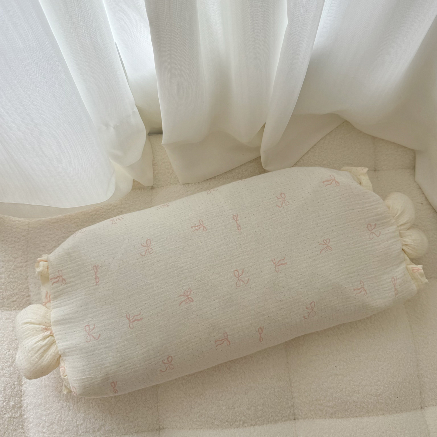 2025新款皱皱纱荞麦枕  枕头枕芯 30*50cm/只 蜜糖粉