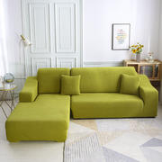 2021新款摇粒绒高档提花交织纹沙发套坐垫套--贵妃位 单人位（90-140cm） 织纹-橄榄绿