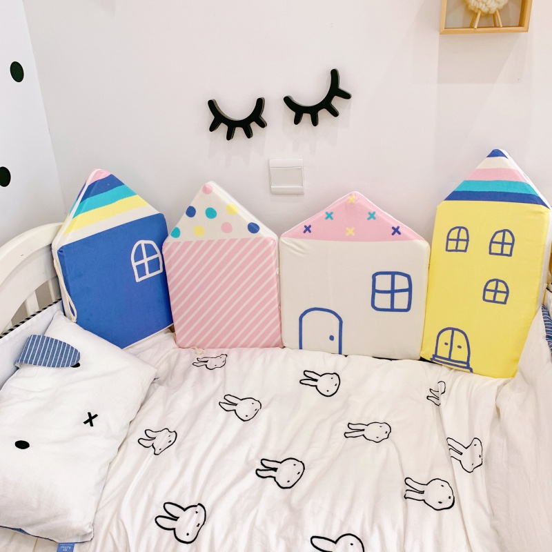 2019新款婴童房子床围 床围4片 彩色房子