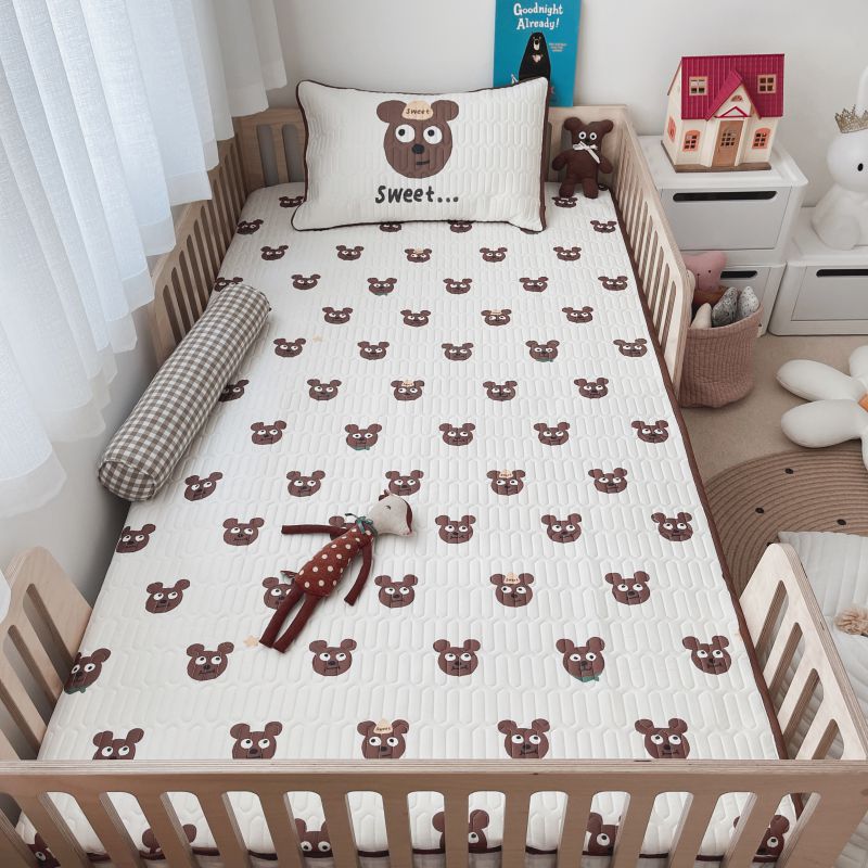 2021新款宝宝床单游戏毯乳胶凉垫/枕套 120cmX60cm 月亮熊