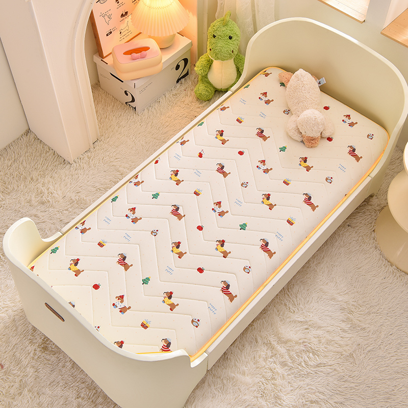 2025新款加厚针织棉乳胶床垫幼儿园床垫床褥儿童床垫 50*130cm 单边款-腊肠狗