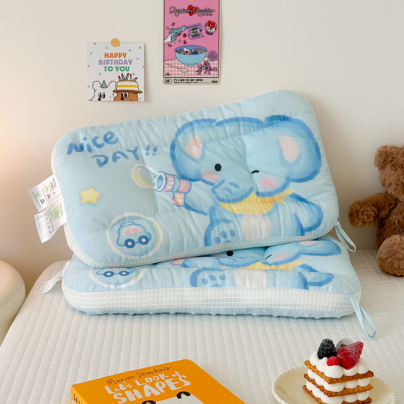 2025新款A类全棉40s数码印花原创大版卡通枕芯 幼儿园枕芯 枕头