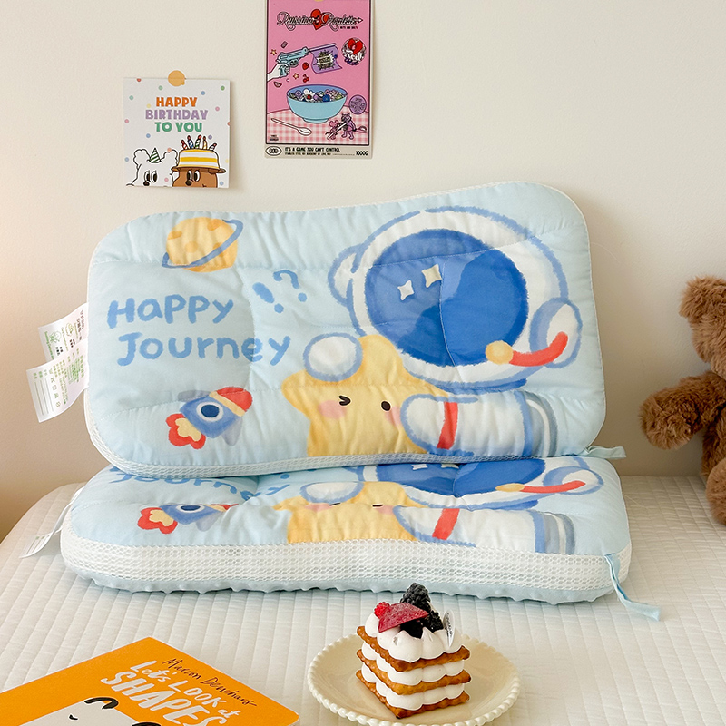 2025新款A类全棉40s数码印花原创大版卡通枕芯 幼儿园枕芯 枕头