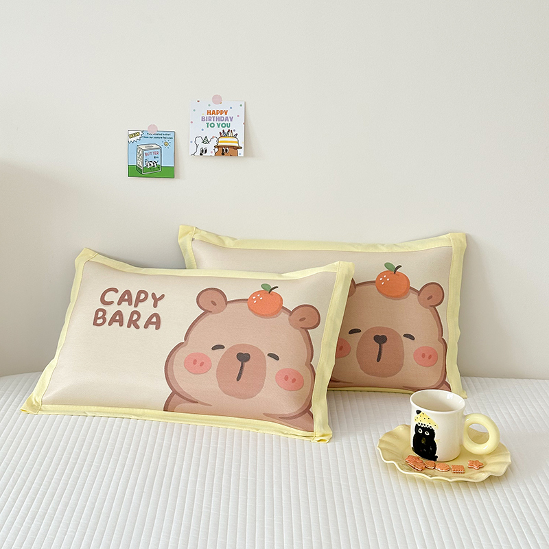 2025新款大版儿童冰丝枕套幼儿园枕套