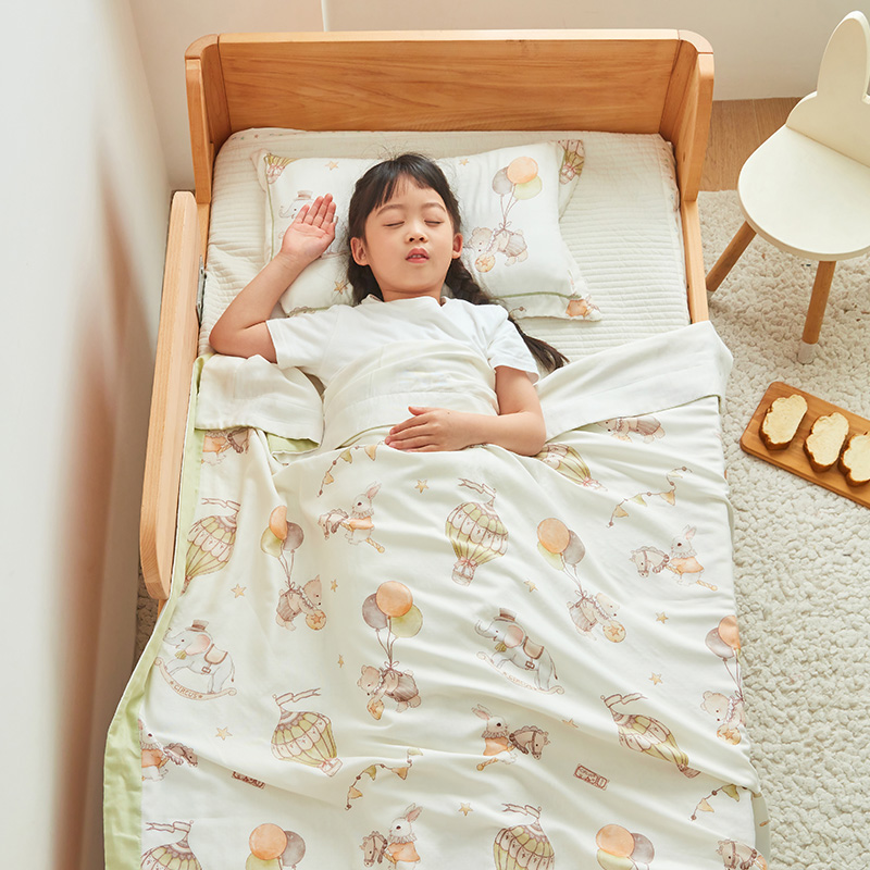 2025新款天竹系列A类竹纤维四层纱儿童盖毯幼儿园夏被