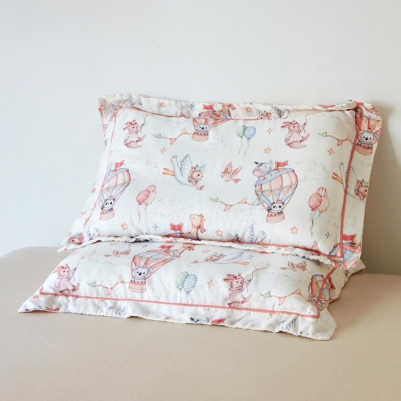 2025新款天竹系列A类竹维四层纱枕套儿童枕套幼儿园枕套