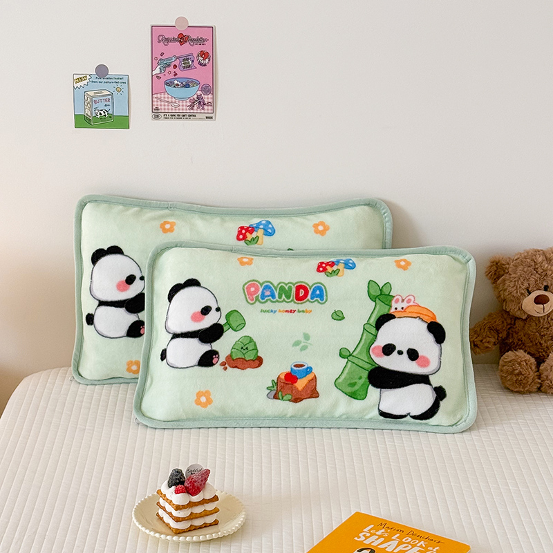 2025年原创大版牛奶绒枕套 枕芯 儿童枕套 枕芯 幼儿园枕套枕芯  牛奶绒-熊猫之家