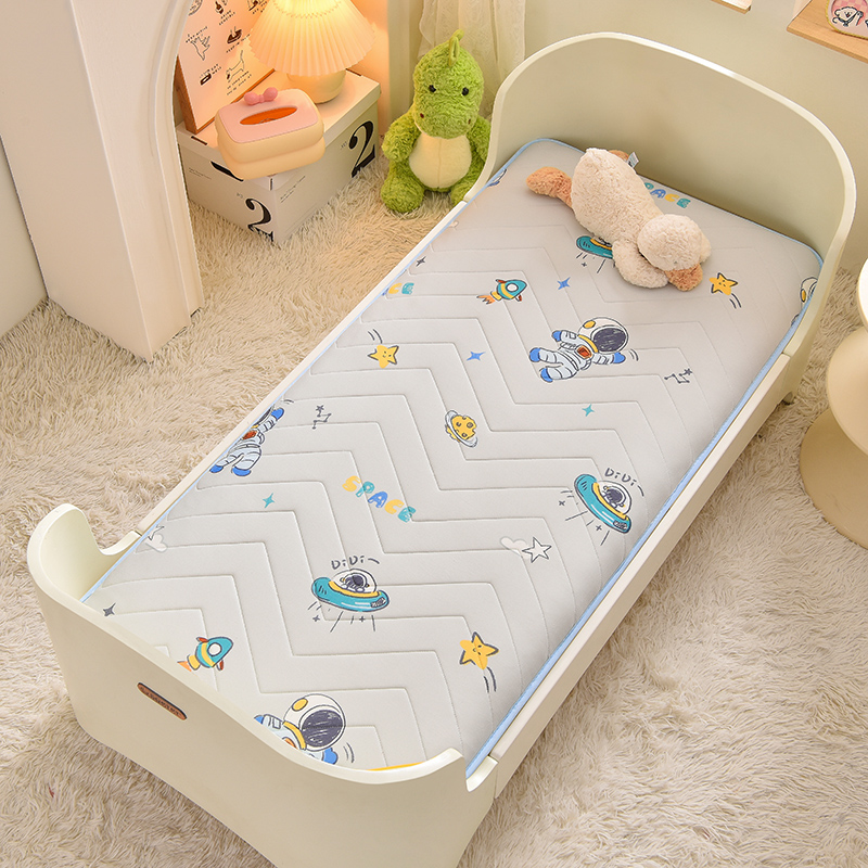 2025新款加厚针织棉乳胶床垫幼儿园床垫床褥儿童床垫 50*130cm 单边款-宇航火箭