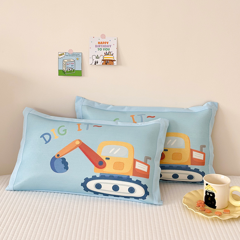 2025新款大版儿童冰丝枕套幼儿园枕套