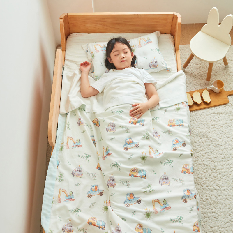 2025新款天竹系列A类竹纤维四层纱儿童盖毯幼儿园夏被