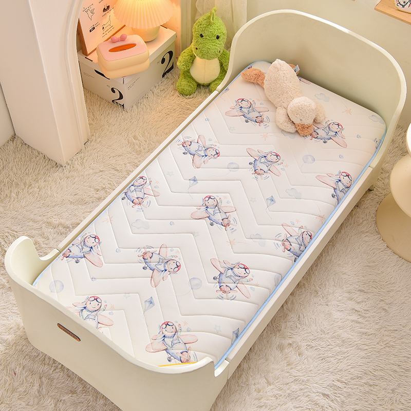 2025新款加厚针织棉乳胶床垫幼儿园床垫床褥儿童床垫 50*130cm 单边款-太空旅行