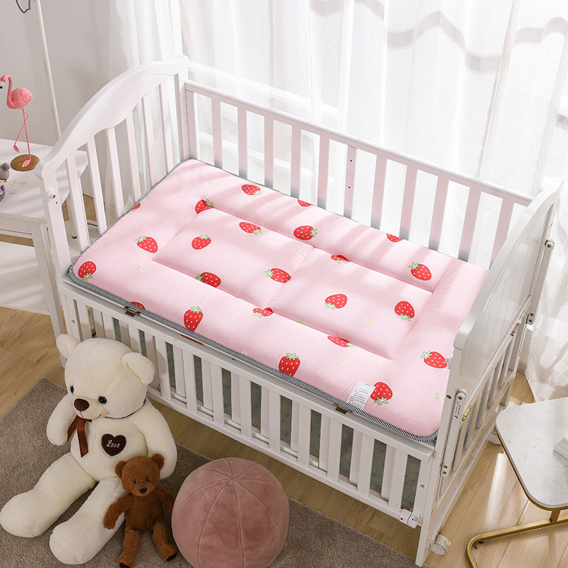 2021年新款宝宝床单床褥游戏毯午睡垫子全棉儿童床垫 60*120cm 甜心草莓
