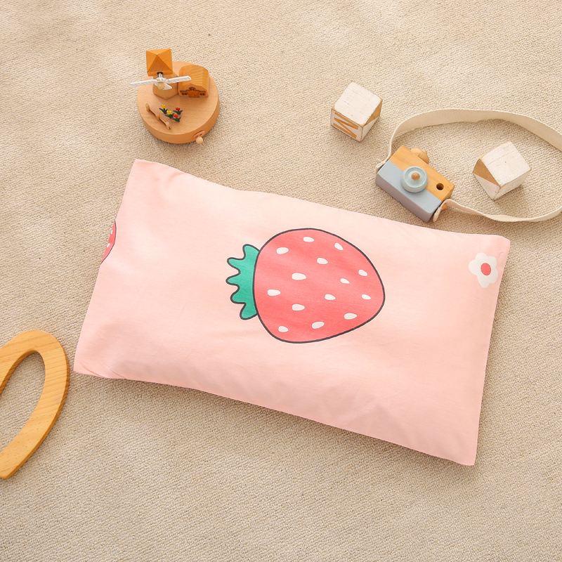 2022新款全棉儿童幼儿园枕套 珍珠棉枕芯/个 北海道草莓