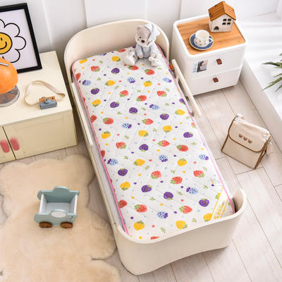 2023新款热款A类针织棉加厚乳胶床垫 幼儿园床垫  儿童床垫 床褥 60*120cm 多彩草莓
