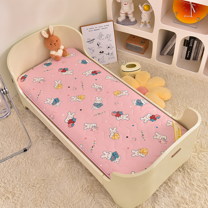 2023新款加厚全棉棉花床垫 儿童床垫 幼儿园床垫 床褥 60*120cm棉花一体款 草莓蛋糕兔