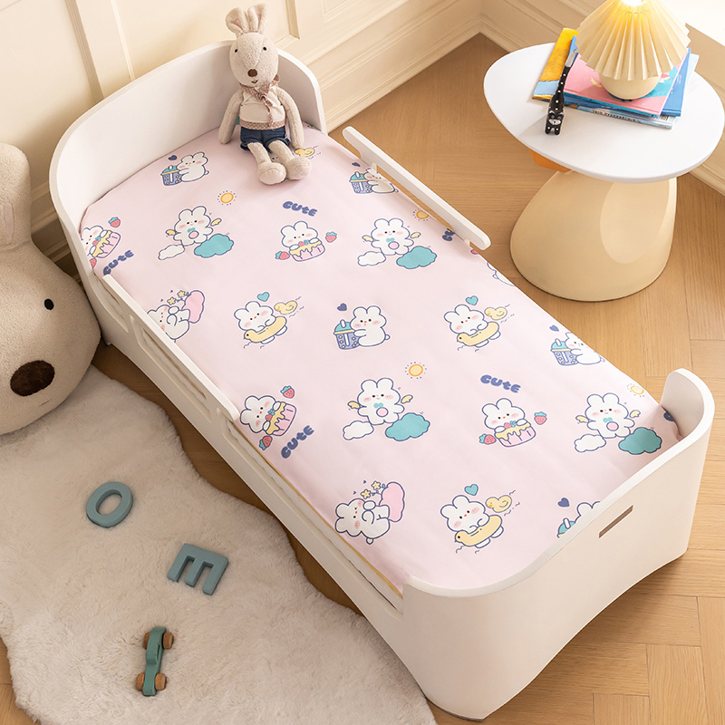 2024新款加厚款全棉床垫 加厚幼儿园床垫 儿童床垫床褥 可拆洗 60*120cm 欢乐小兔-可拆款