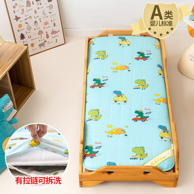 2024新款全棉印花幼儿园儿童可折叠床褥床垫可定做 60*120cm 可拆款-恐龙巴士