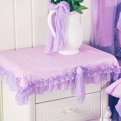 2019新品全棉：素色公主风系列全棉玫瑰庄园床罩款四件套 1.5米：床裙四件套 桌布可配对应花色