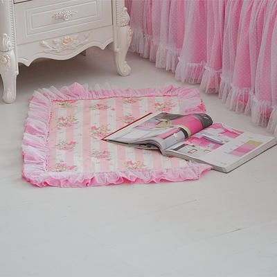 2019新品全棉：印花蕾丝系列莎莎公主床罩款四件套 1.5米：床裙四件套 地垫可配对应花色