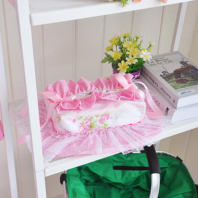 2019新品全棉：印花蕾丝系列莎莎公主床罩款四件套 1.2米：床裙三件套 纸巾盒罩可配对应花色