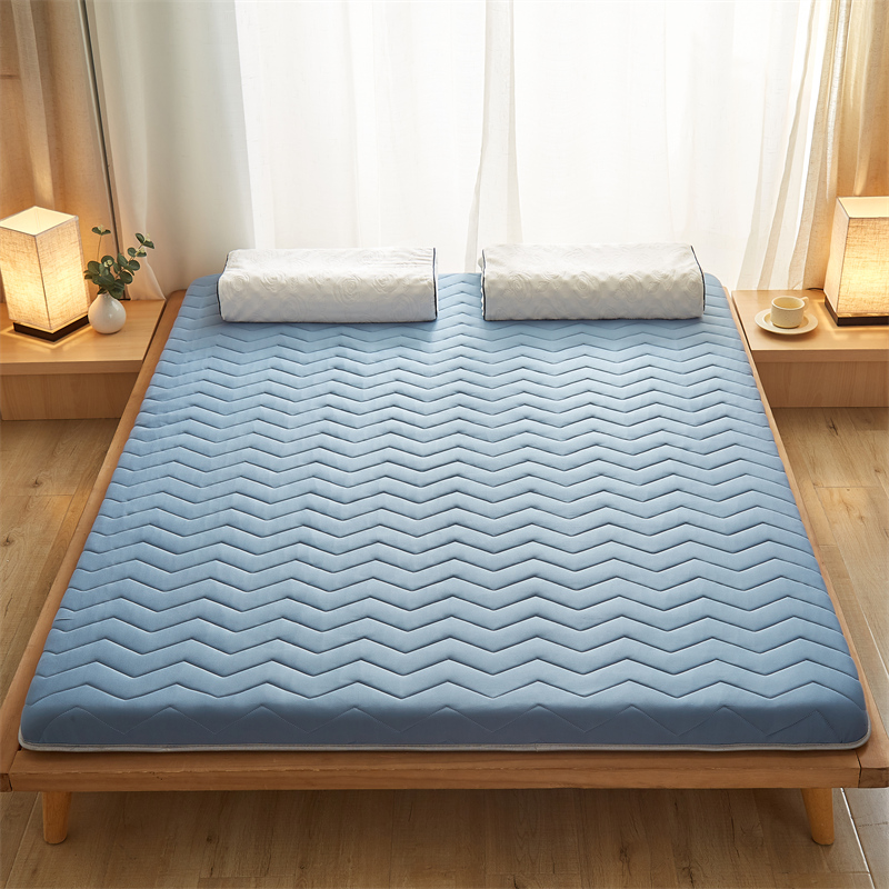 2024新款A类针织乳胶床垫--双人款 0.9*2.0m6厘米厚 清新蓝
