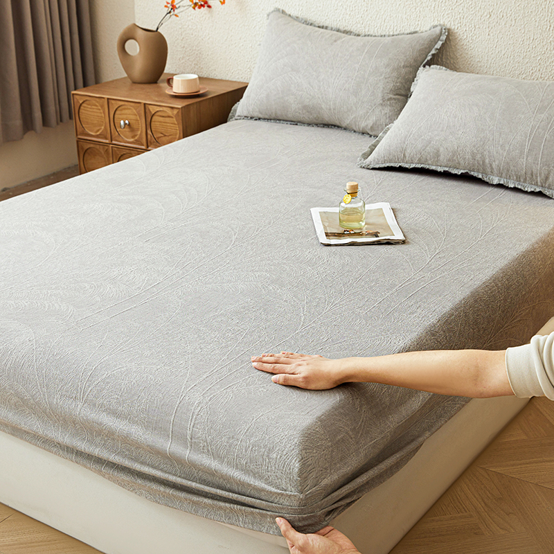 2025新款全棉三层纱提花床笠