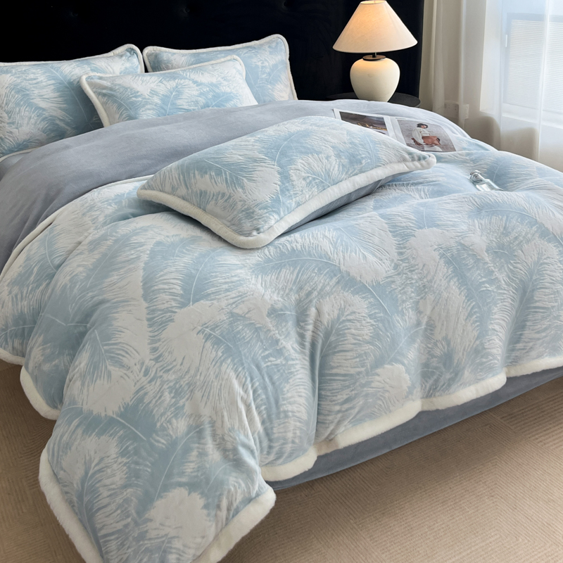 2025新款立体雕花牛奶绒四件套系列