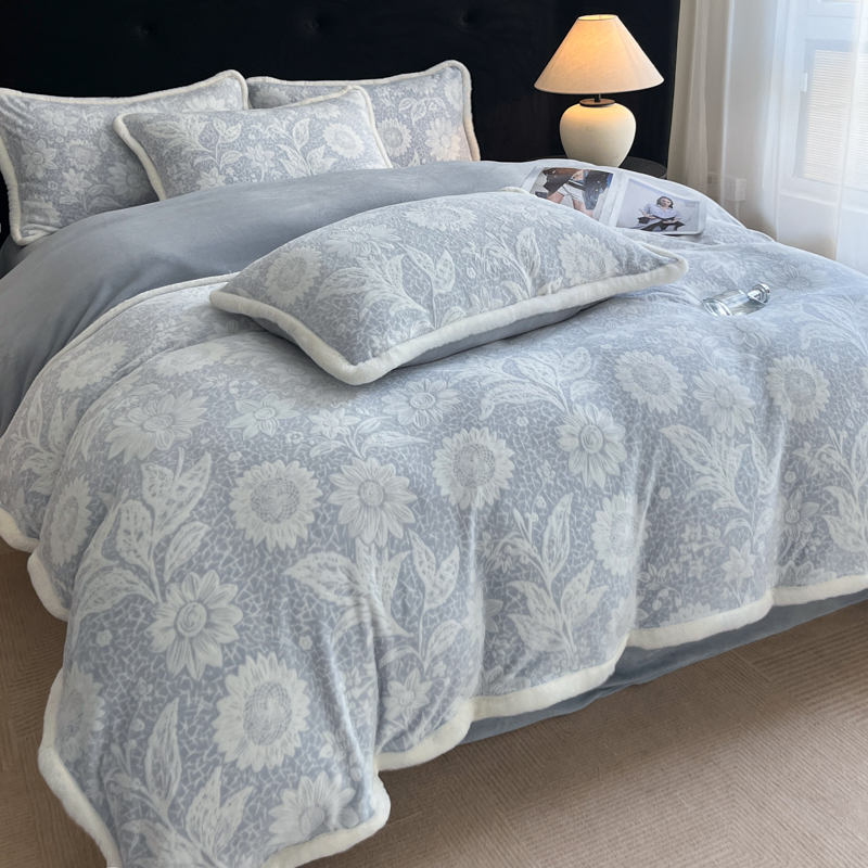 2025新款立体雕花牛奶绒四件套系列