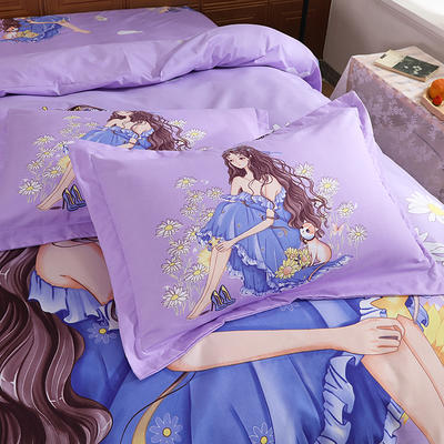 单品枕套 48cmX74cm/对 童话公主紫