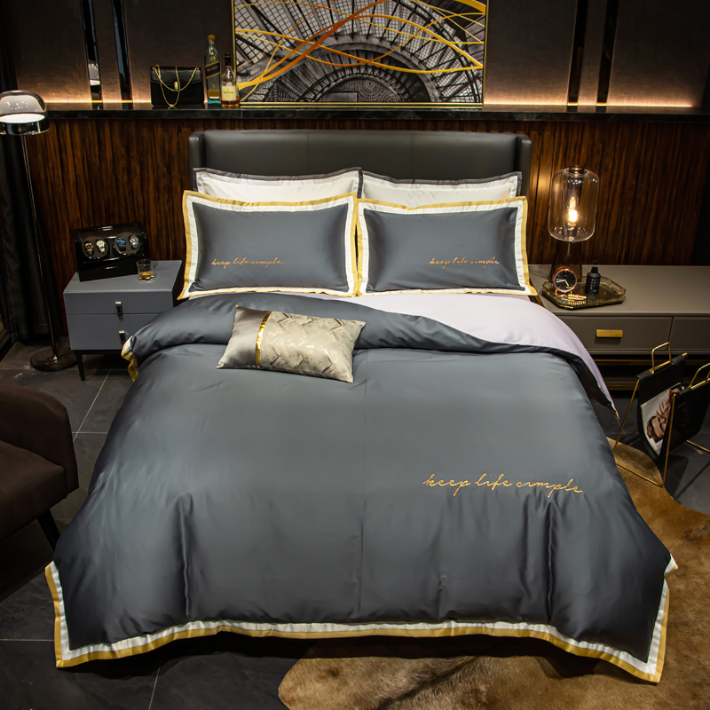 2019新款-60轻奢酒店风四件套 床单款1.8m（6英尺）床 高级灰