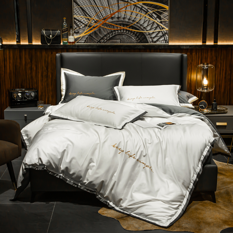 2019新款-60轻奢酒店风四件套 床单款1.8m（6英尺）床 珍珠白