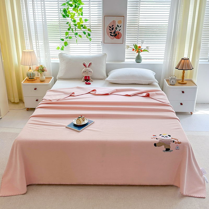 2025新保暖舒适亲肤羊绒毯 粉玉