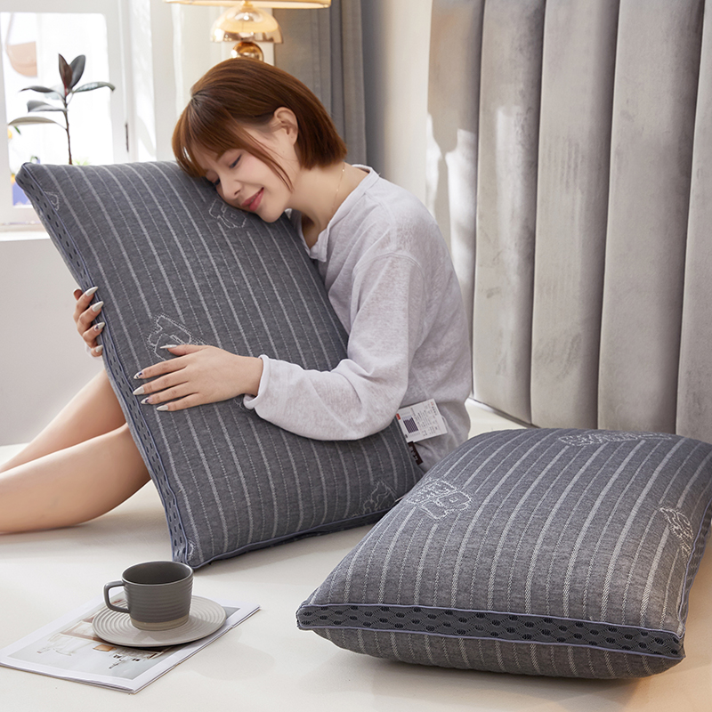 2023新款热熔枕头枕芯     48*74   cm/只 石墨烯热熔枕-高级灰