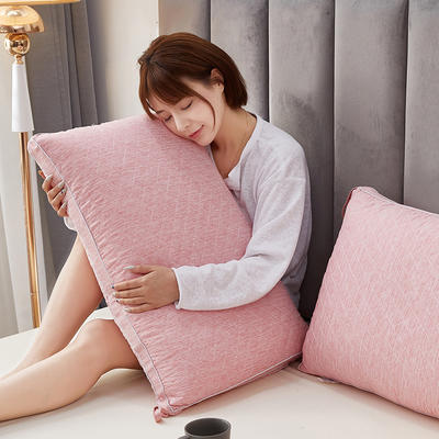 2023新款热熔枕头枕芯     48*74   cm/只 水洗热熔枕-粉