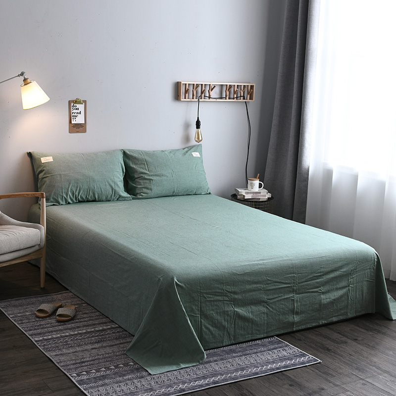 2021新品全棉水洗棉单品床单 标准床单 245*250cm 草绿