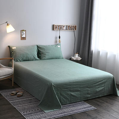 2021新品全棉水洗棉单品床单 标准床单 245*250cm 草绿