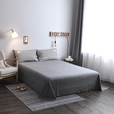 2021新品全棉水洗棉单品床单 标准床单 245*250cm 渐变条-黑
