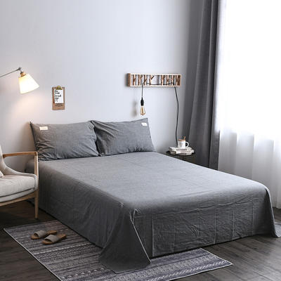 2021新品全棉水洗棉单品床单 标准床单 245*250cm 深灰