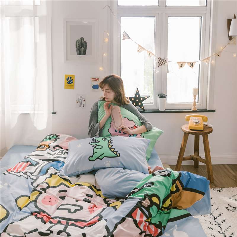 2019新款我超甜—设计师合作款大版卡通二次元棉加绒系列 床单款三件套1.2m（4英尺）床 安琪拉