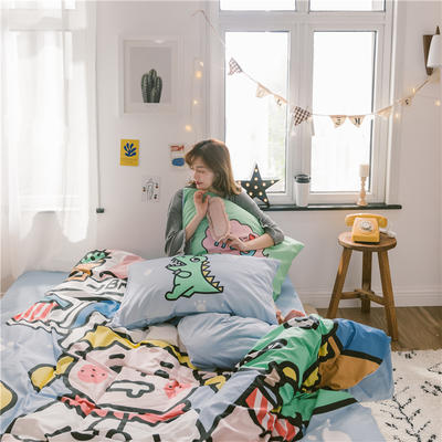 2019新款我超甜—设计师合作款大版卡通二次元棉加绒系列 床单款四件套1.5m（5英尺）床 安琪拉