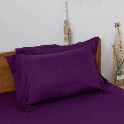 2024新款-磨毛单枕套 48*74cm一对 紫色