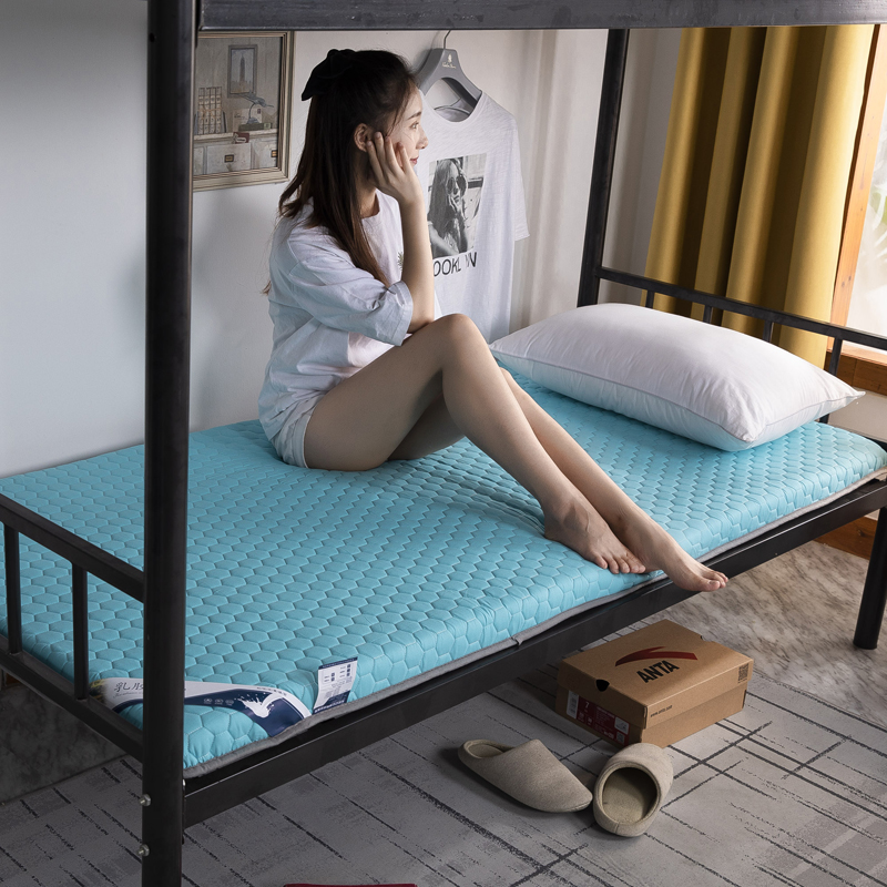 2020新款-学生床垫宿舍上下铺抗菌防螨舒适透气乳胶床垫 120x200cm 天空蓝蜂窝乳胶款