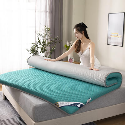 2021新款-2021新款-乳胶床垫舒适透气抗菌防螨立体加厚乳胶垫 120x200cm 翡翠绿蜂窝乳胶款