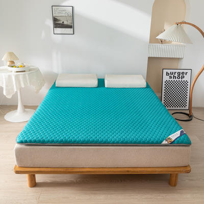 2022新款抗菌防螨蜂窝款乳胶床垫透气舒适凉感冰丝床垫（大床图） 120x200cm（厚度5公分） 翡翠绿