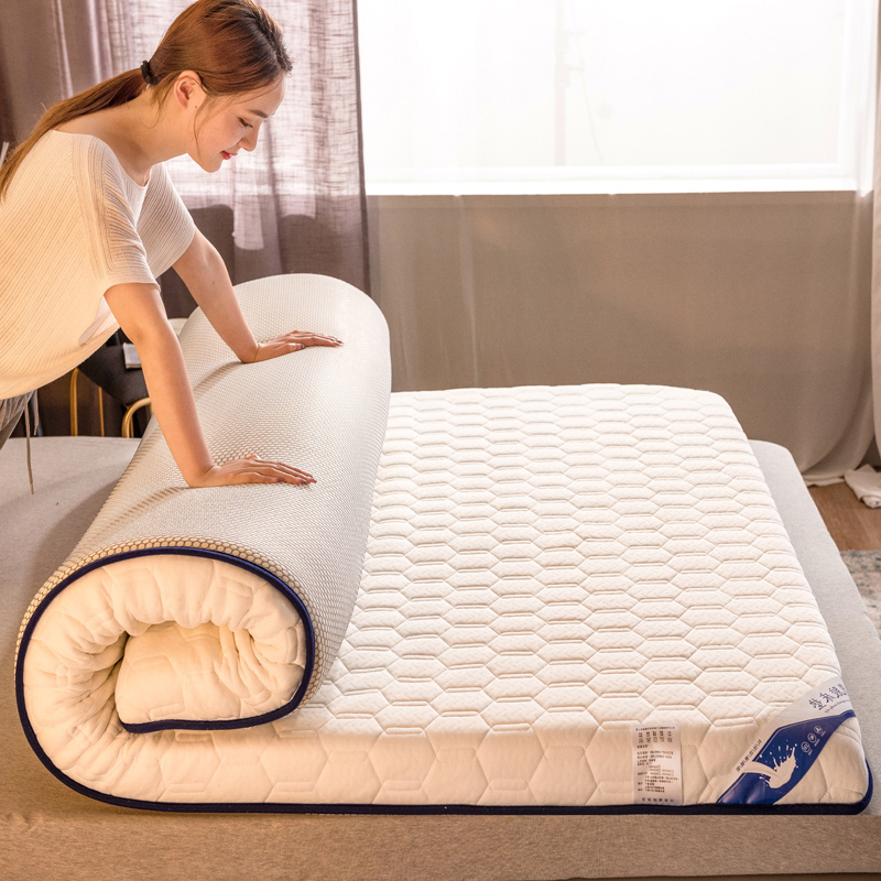 2023新款单边针织棉加厚乳胶床垫抗菌防螨床垫常年支持定制 90x200cm（厚度6cm） 单边六边形白