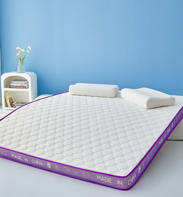 2023新款牛奶丝菱形马卡龙立体乳胶床垫（大床图） 90x190cm（厚度6cm） 菱形-紫